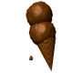 chocolate ice cream scoops