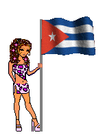 cuba flag girl