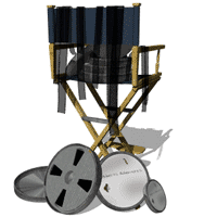 director chair film cans
