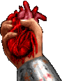 heart in bloddy hand