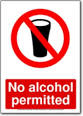 no alcohol permitted