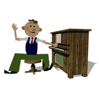 piano man banging