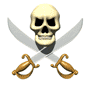 pirate skull swords