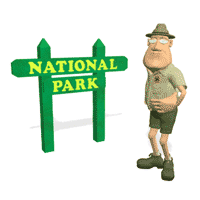 ranger showing national park
