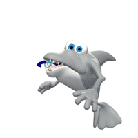 shark snorkle in mouth